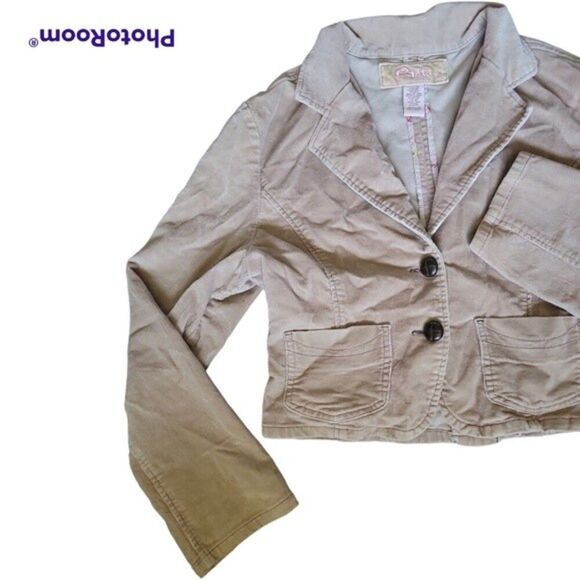 Y2K STAR CORDUROY BUTTON FRONT JACKET - M - Picture 3 of 8